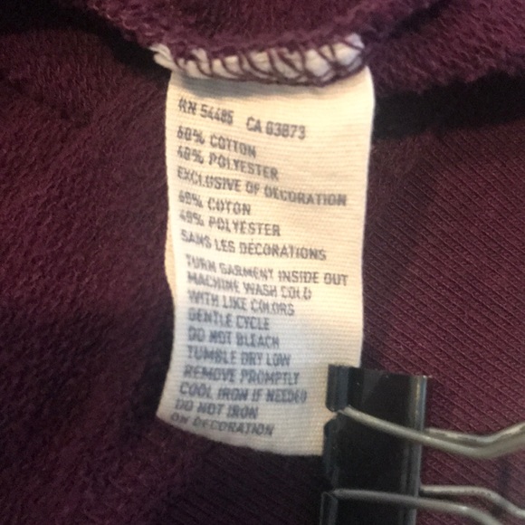 AEO plum hooded, zip up sweatshirt, xl - Picture 7 of 9